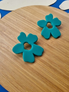 Brinco Flor Verde Esmeralda - Orgânika - comprar online