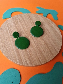 Brinco Gota Grande Verde Oliva - Orgânika - comprar online