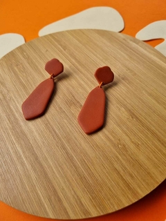 Brinco Jóia Marrom Terracota - Orgânika - comprar online
