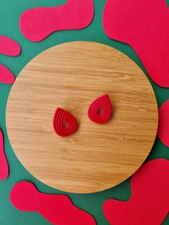 Brinco Linhas Vermelho Carmim - Orgânika
