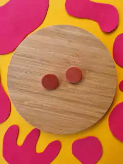 Brinco Lua Média Marrom Terracota - Orgânika