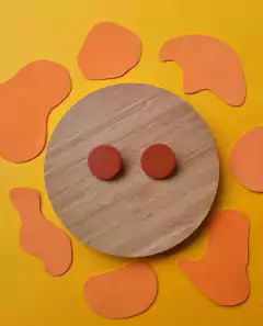 Brinco Lua Cheia Marrom Terracota - Orgânika
