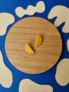 Brinco Meia Lua Amarelo Ocre - Orgânika