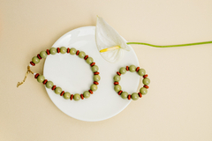 Pulseira Murano Verde - Orgânika - Orgânika Acessórios - peças coloridas feitas à mão, leves e antialérgicas