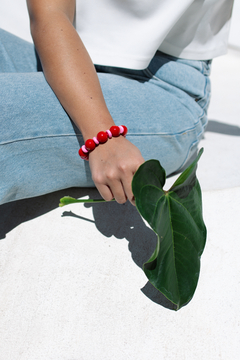 Pulseira Murano Vermelho Escarlate - Orgânika