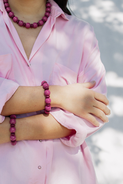 Pulseira Murano Rosa Escuro - Orgânika