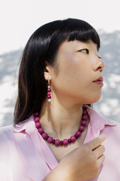 Colar Murano Rosa Escuro - Orgânika