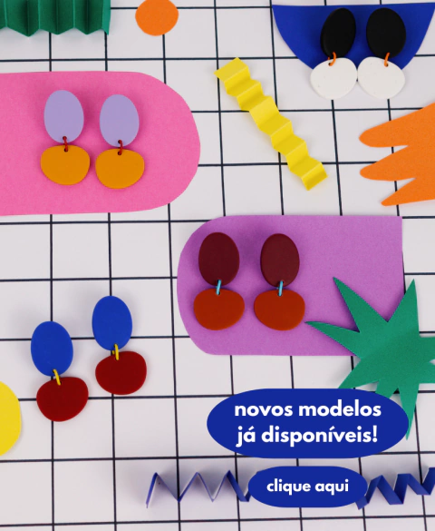 Carrusel Orgânika Acessórios - peças coloridas feitas à mão, leves e antialérgicas