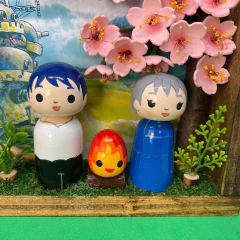 Quadro cenário kokeshi O castelo animado na internet