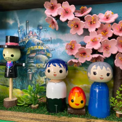 Quadro cenário kokeshi O castelo animado - comprar online