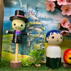 Quadro cenário kokeshi O castelo animado - Kawaii PomPom Shop