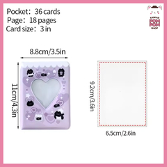Mini álbum para photocard coração - loja online