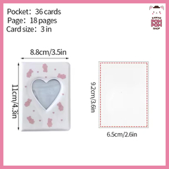Mini álbum para photocard coração