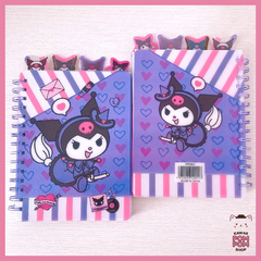 Caderno A5 com divisórias Sanrio Kuromi - Kawaii PomPom Shop