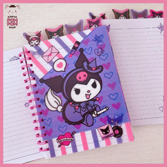 Caderno A5 com divisórias Sanrio Kuromi - loja online
