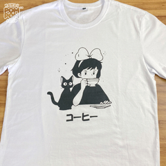 Camiseta Kiki e Jiji コーヒー - Kawaii PomPom Shop