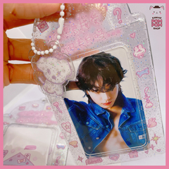 Card holder glitter com pingente - comprar online