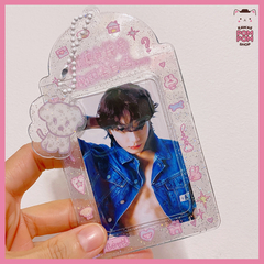 Card holder glitter com pingente - Kawaii PomPom Shop