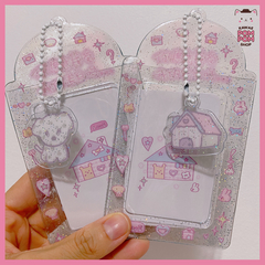 Card holder glitter com pingente - loja online