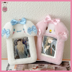 Chaveiro porta photocard pelúcia Sanrio na internet