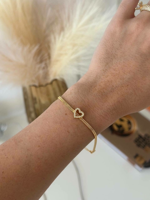 Pulseira delicada coração