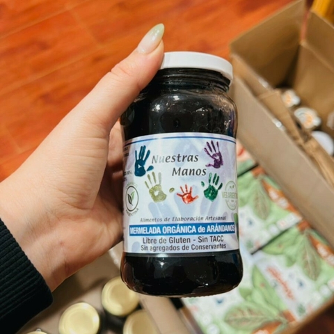 Mermelada de arándanos orgánica-Nuestras manos-400gr