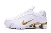 Tênis Nike Shox R4 Branco dourado