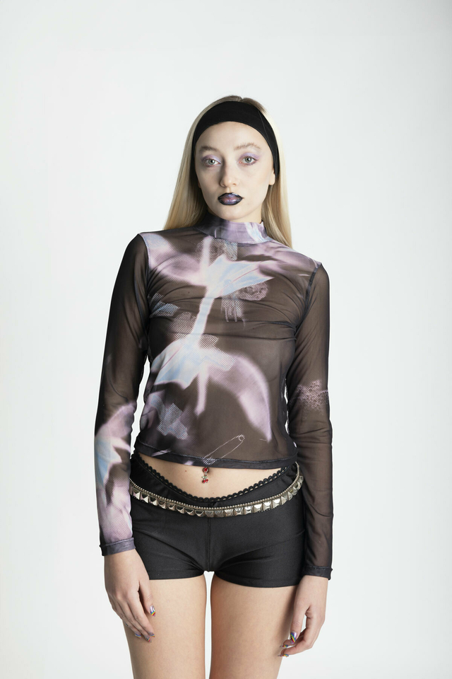 Polera Lilium Azul thumbnail 2