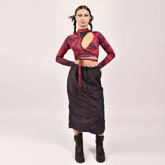 Pollera Midi Espectro Negro thumbnail 2