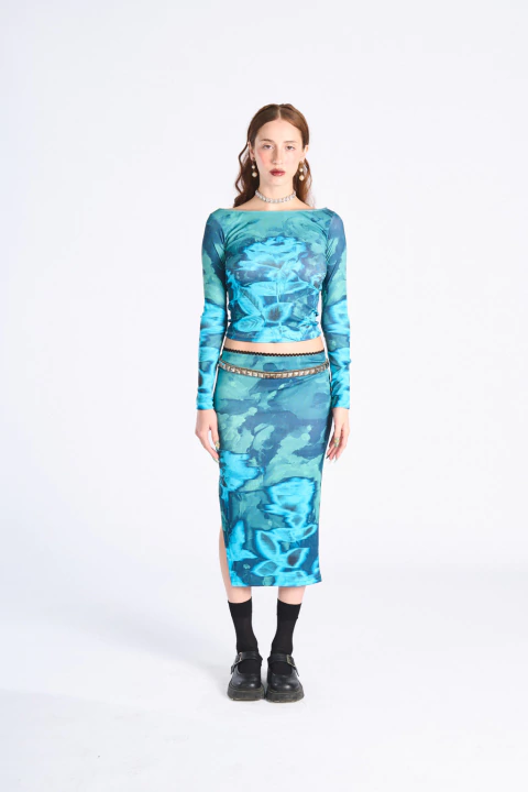 Falda Rose Verde - comprar online