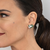 Brinco Mini Ear Cuff Navete Esmeralda