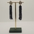 Brinco Gota Fume Tassel Cacho Cristal Preto - comprar online