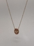 Colar Espirito Santo Oval com Detalhe Acrílico - Allis Acessórios | Prata 925