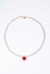 COLLAR CORAZON S + PERLAS
