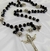 Terço Preto importado Santuário de Fátima - Paixão Católica