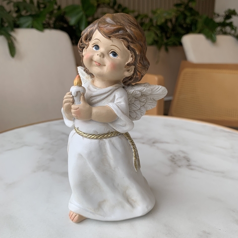 Anjo da Guarda 15 cm resina