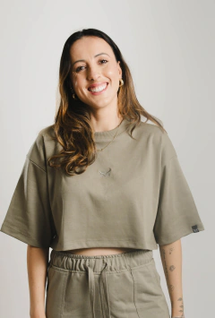 Cropped Suedine Logo Bordado - GreenLine