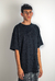 Camiseta Oversized Logo Bordado - Preto