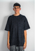 Camiseta Oversized Logo Bordado - Preto - comprar online