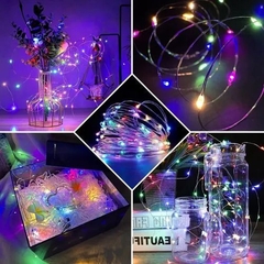 Guirnalda X100 Unidades Hilo Alambre Cobre 3mts Luvina Pilas - M&Q REGALOS