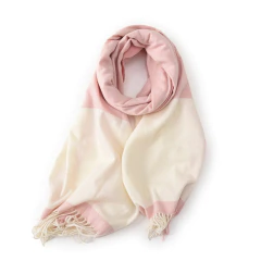Pashmina Chalina Bufanda Ruana Bicolor Mujer Frio Invierno Azul Único - M&Q REGALOS