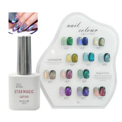 Esmaltes X1 Gel Semipermanente Efecto Star Magic Uñas Brillo