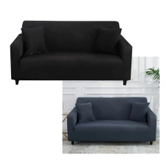 Funda Cubre Sillón Elastizada 2 Cuerpos Plazas Sofá Liso