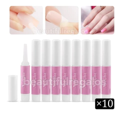 Pegamento X10 Nail Glue P/uñas Postizas Tips Strass Gotero - tienda online