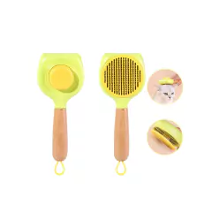 Cepillo Cardina Saca Nudos Pelos Para Mascotas Mango Madera en internet