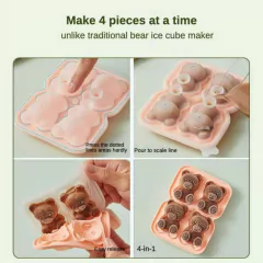 Molde De Silicona Ositos Repostería Hielo Chocolate Frizzer - comprar online