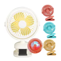 Ventilador Portátil Pinza Broche Recargable Luz Escritorio en internet