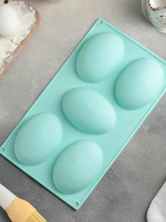 Imagen de Molde De Silicona X5 Huevo Pascua Jabón Repostería Horno