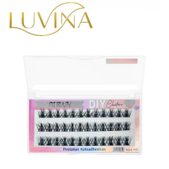 Pestañas Postizas Autoadhesivas Diy Cluster Ramillete Luvina