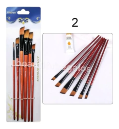 6 Pinceles Artísticos Sintéticos Para Pintar Decorar Modelos - tienda online